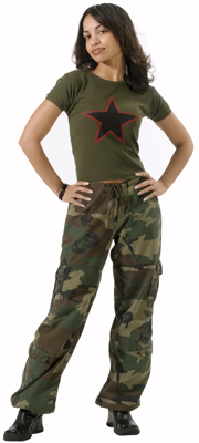 Women's Fatigue Pants, Capris and Shorts We carry an assortment of womens military and camouflage pants, capris, sweatshirt and shorts! Women's camouflage sweats, pants and capris.