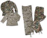 MENS' Marine Corps Style Digital Camo Battle Dress Uniform (BDU) Mystic Army Navy offers the Atlanco True-Spec brand of Marine Corps style digital woodland and desert pattern Battle Dress Uniforms (BDUs). 