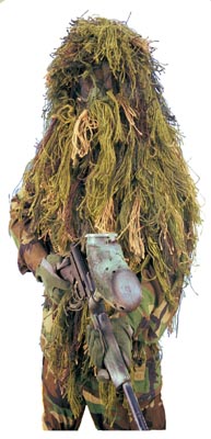 Ghillie Suits, Camouflage Makeup, Camouflage Netting & Camouflage System Accessories Mystic Army Navy offers a complete line of camouflage and Ghillie suits for hunting, paintball, survival and evasion events. We have ready to wear suits and make your own kits including full body suits, face veils and rifle rags. Our line of camouflage makeup is just the thing to make your ghillie suit complete. We offer a complete line of camouflage netting and Camo system accessories. 